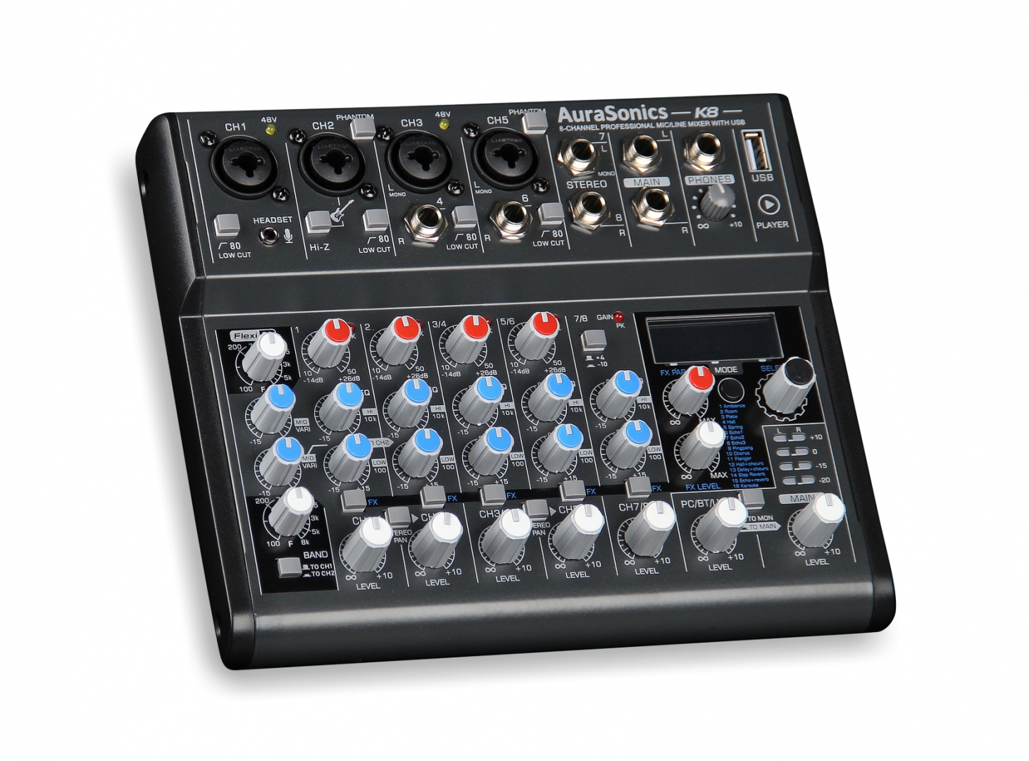 AuraSonics K8 компактный микшерный пульт в Новочебоксарске