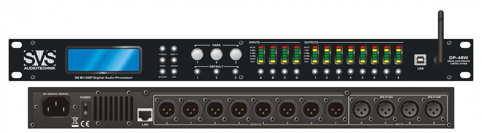 SVS Audiotechnik DP-48W Цифровой процессор: 4 входа 8 выходов в Новочебоксарске