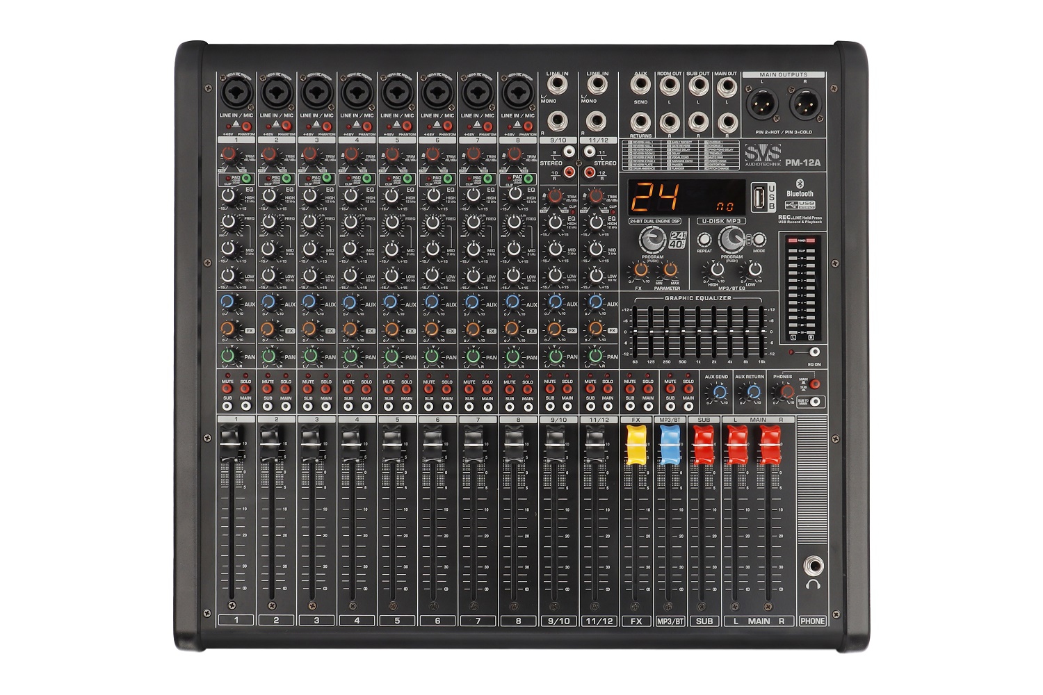 SVS Audiotechnik mixers PM-12A Активный аналоговый микшерный пульт, 12-канальный в Новочебоксарске